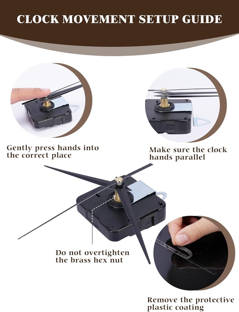 MakerTick Upgraded Clock Mechanism Replacement - Battery Operated Quartz Movement with 23/32 Shaft, Silent Sweep Motor for DIY Wall Clock Repair & Crafting (No Hands Included, ROHS/CE Certified) - Image 5